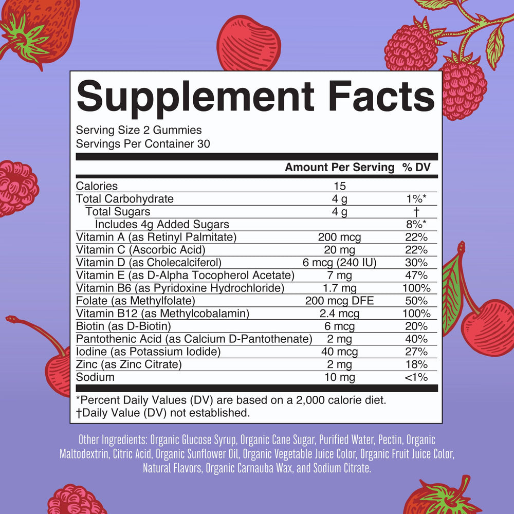 Kids Vitamins | Multi | 1 Month Supply | Kids Multivitamin Gummies for Ages 4+ | Vegan | Only 2 Gummies a Day | 60 Count