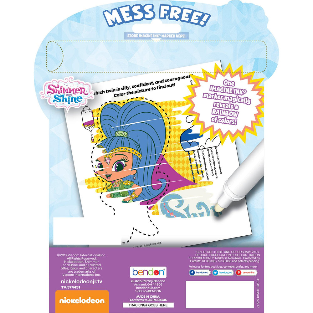 Shimmer and Shine Coloring Book | Shimmer & Shine Imagine Ink | Mess Free Marker | Officially Licensed