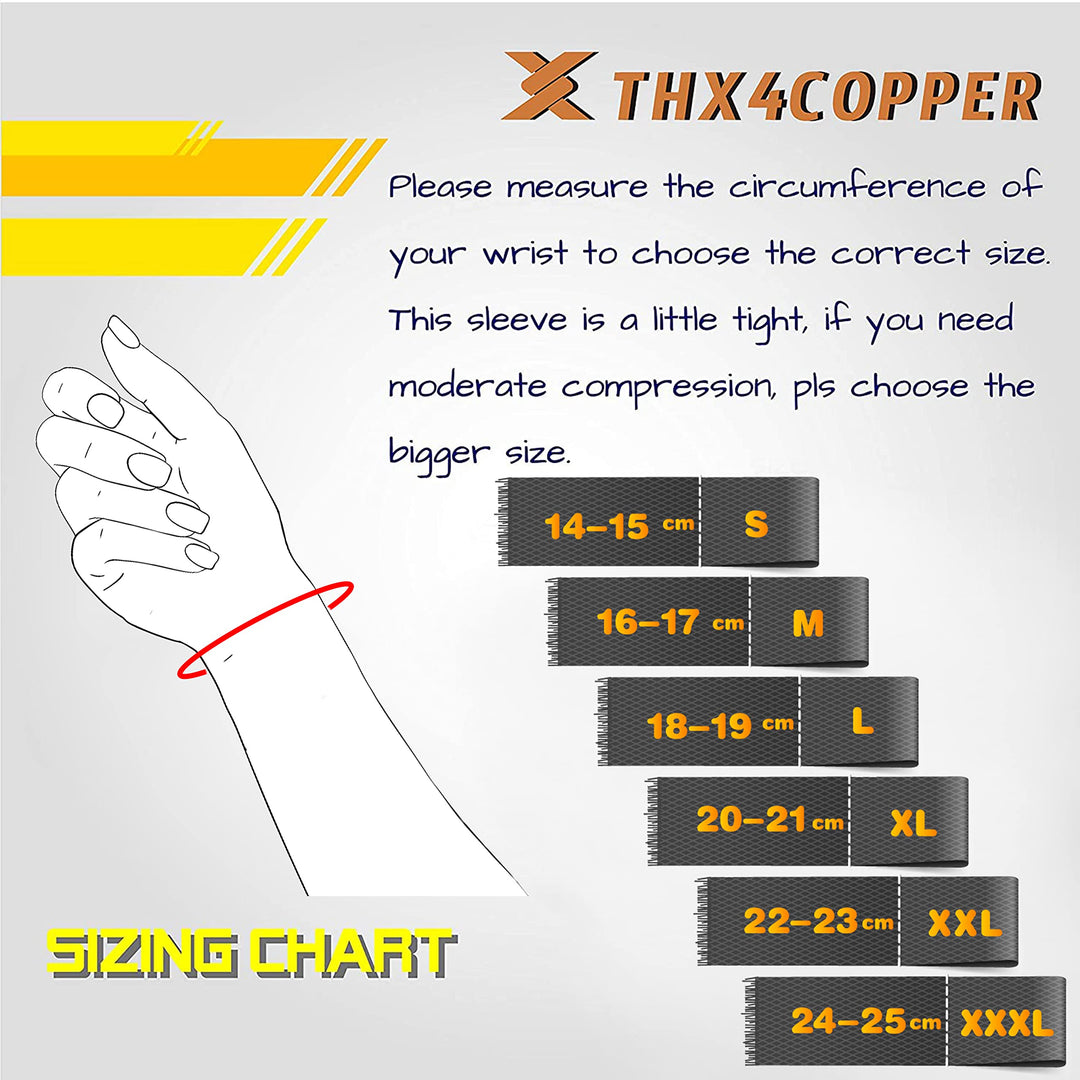 THX4COPPER Compression Wrist Sleeve - Copper Infused Wr