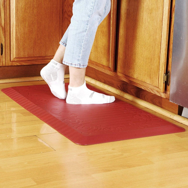 Anti Fatigue Floor Comfort Mats, 39 x 20, Red