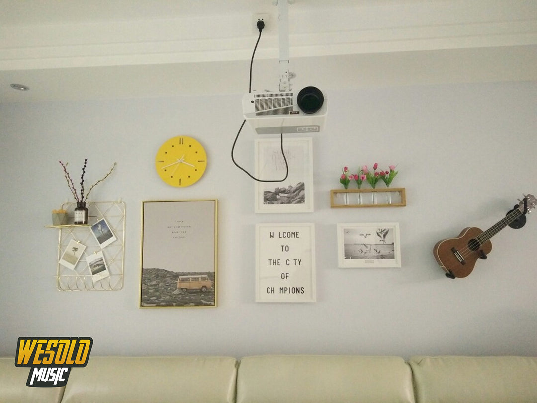 Electric Guitar Wall Hanger Ukulele Wall Mount Slatwall Horizontal Hawaiian Guitar Holder Bass Stand Rack