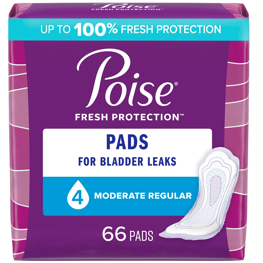 Poise Incontinence Pads, Moderate Absorbency, Regular, 