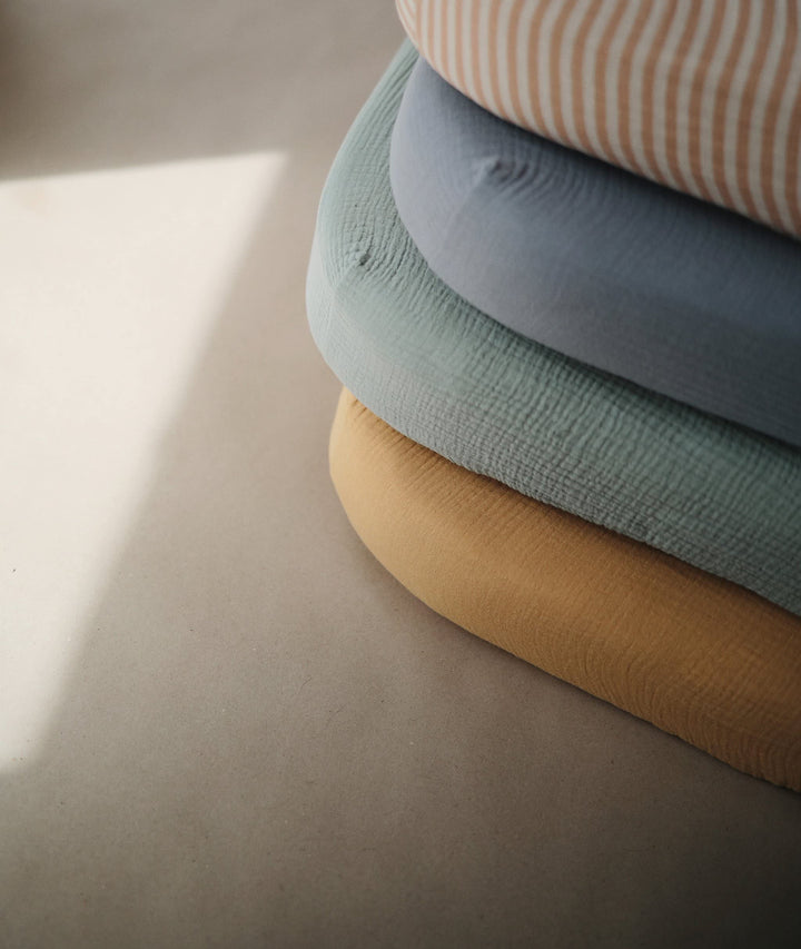 mushie Extra Soft Muslin Fitted Crib Sheet | 192 Thread