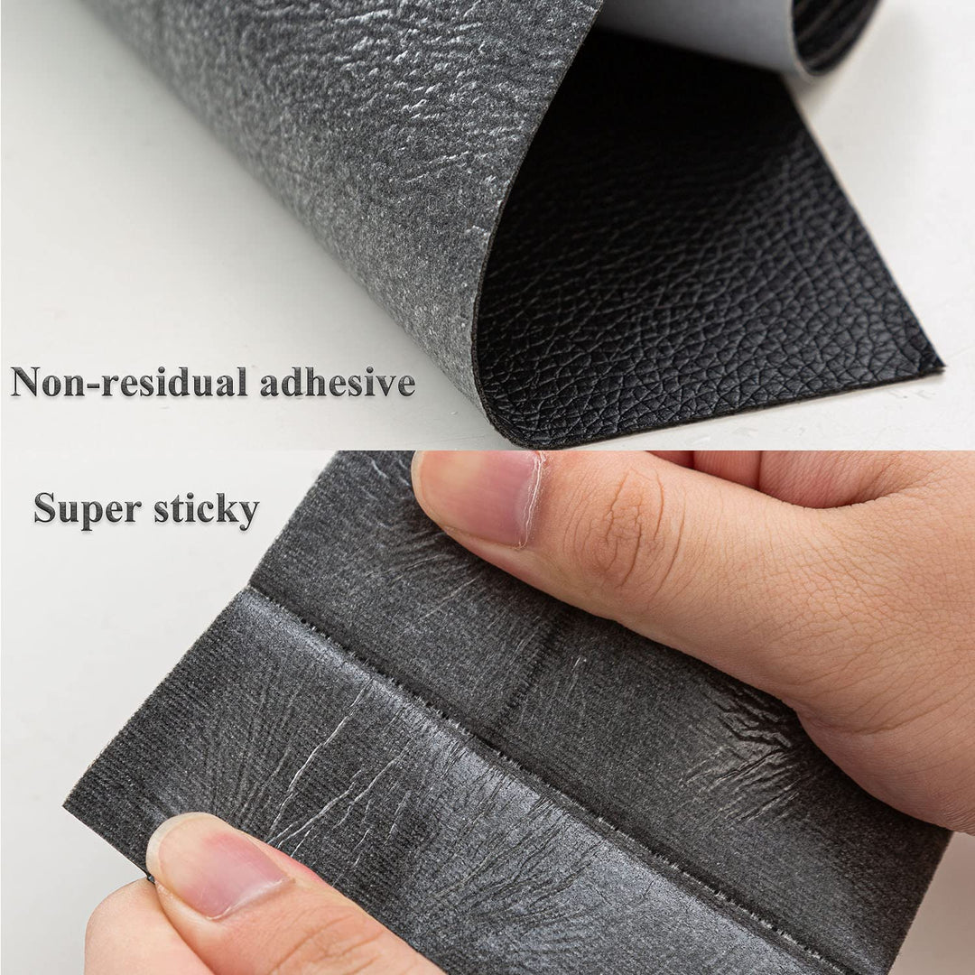 Leather Repair Tape Patch Kit 2 Packs 3.9 X 63 inch Self-Adhesive Leather Sticker for Furniture Sofa Vinyl Car Seats Couch Chairs Handbags Jackets Shoes First Aid Fix Tear(Off White)