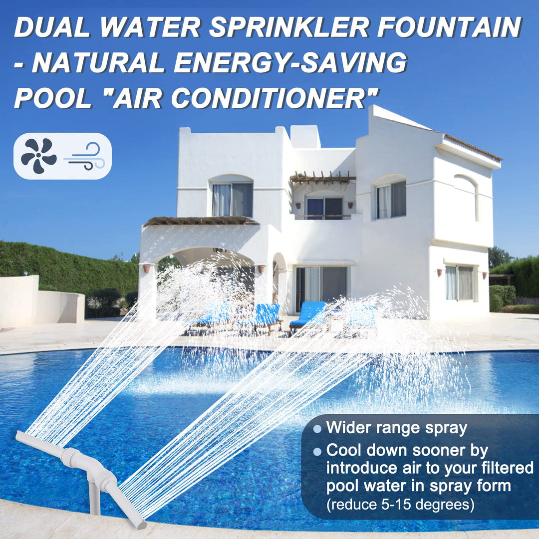 Swimming Pool Waterfall Fountain Spray - 2 Fountain Hea