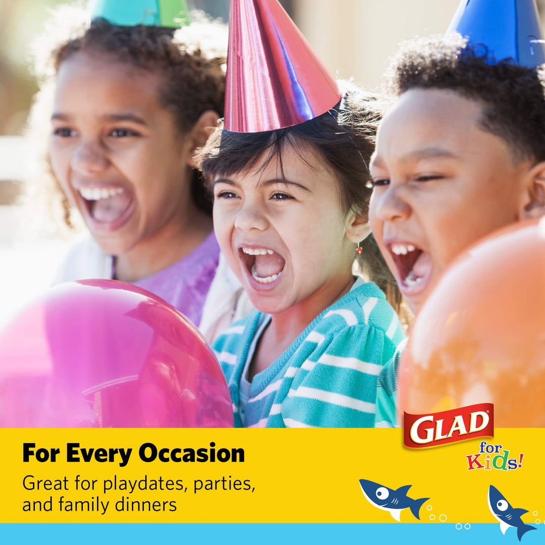 Glad for Kids 8 1/2-Inch Paper Plates | Small Round Pap
