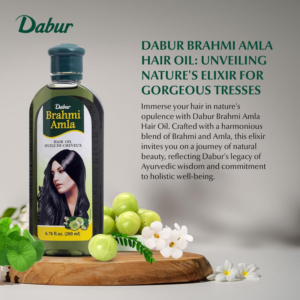 Brahmi Amla Hair Oil - Natural Moisturizing, Strengthening & Hair Oil Elixir for Healthy Scalp, Nourishing Hair Oil for Soft, Manageable, & Smooth Hair From Root to Tip - 200 ML (6.76 fl oz)