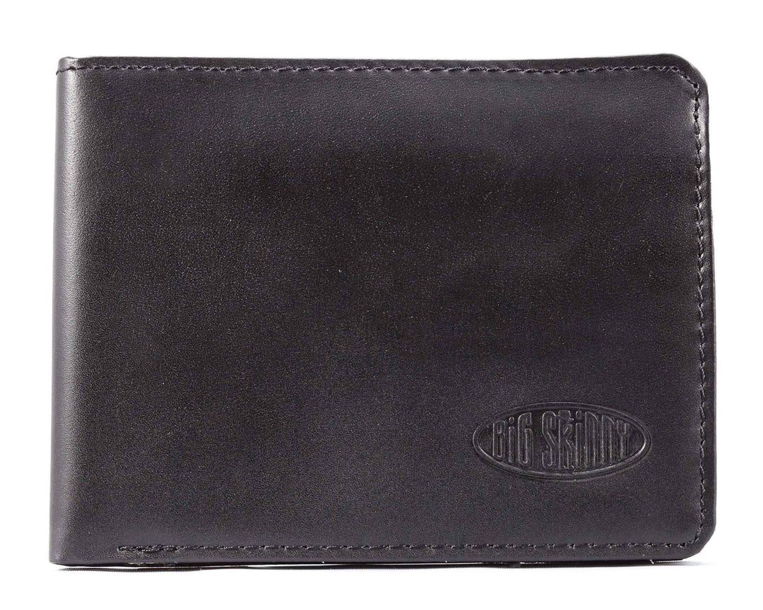 Men&#39;s L-Fold Passcase Leather Slim Wallet, Holds Up to 30 Cards, Black
