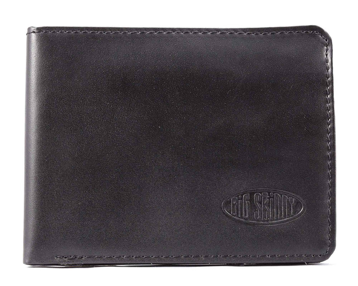 Men&#39;s L-Fold Passcase Leather Slim Wallet, Holds Up to 30 Cards, Black