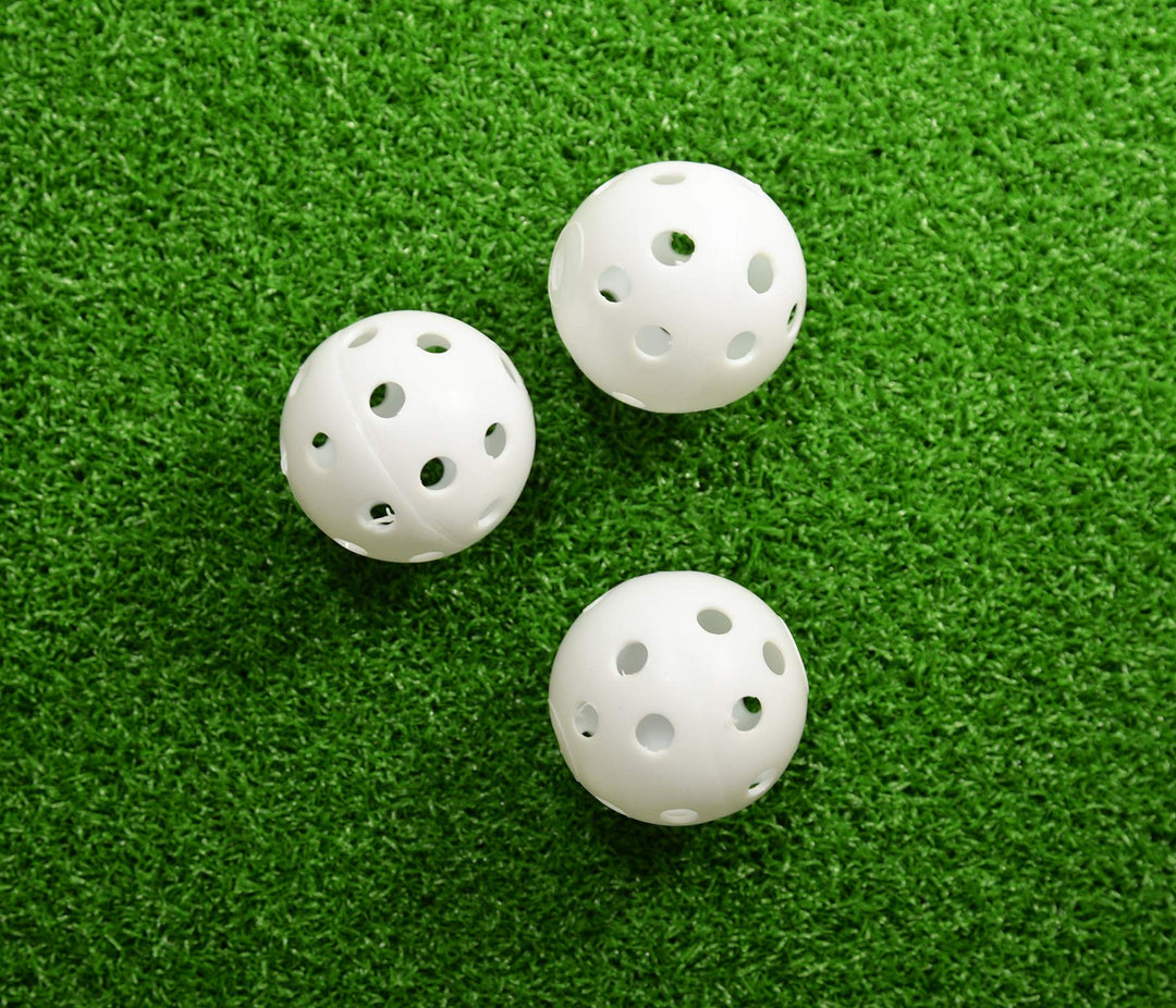Practice Golf Balls, Perforated, 12 Count