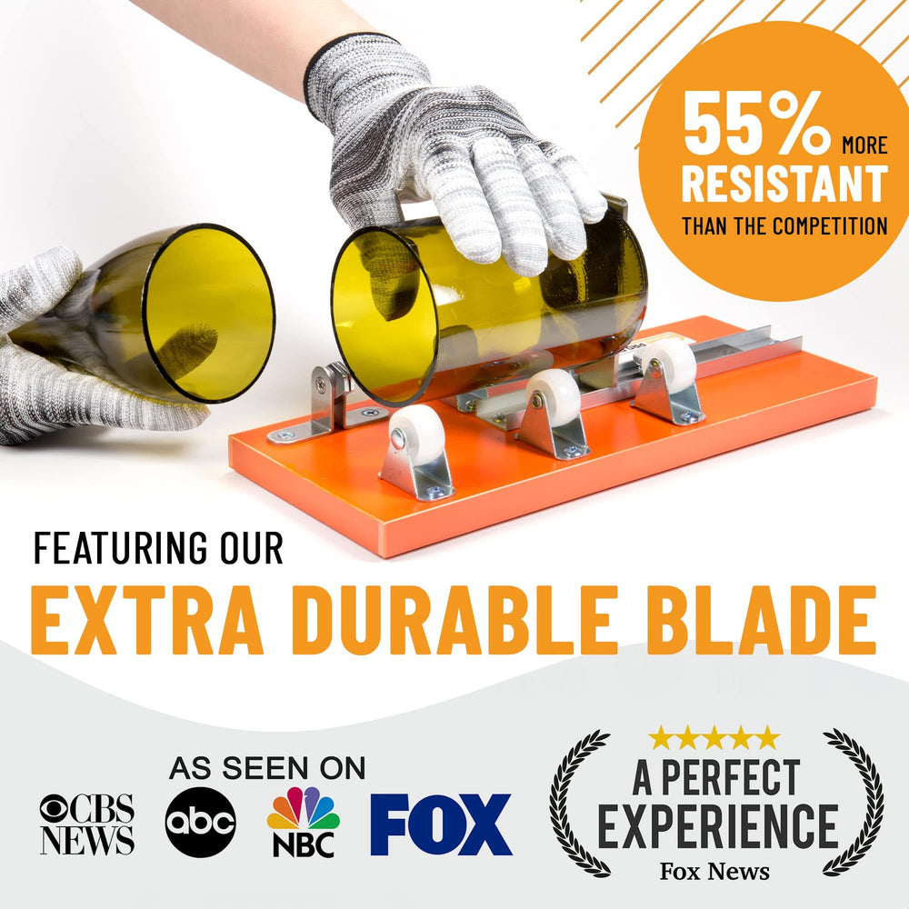 Home Pro Shop Premium Glass Bottle Cutter Kit - DIY Glass Cutter for Bottles - Beer & Wine Bottle Cutter Tool with Safety Gloves & Accessories (All in One)