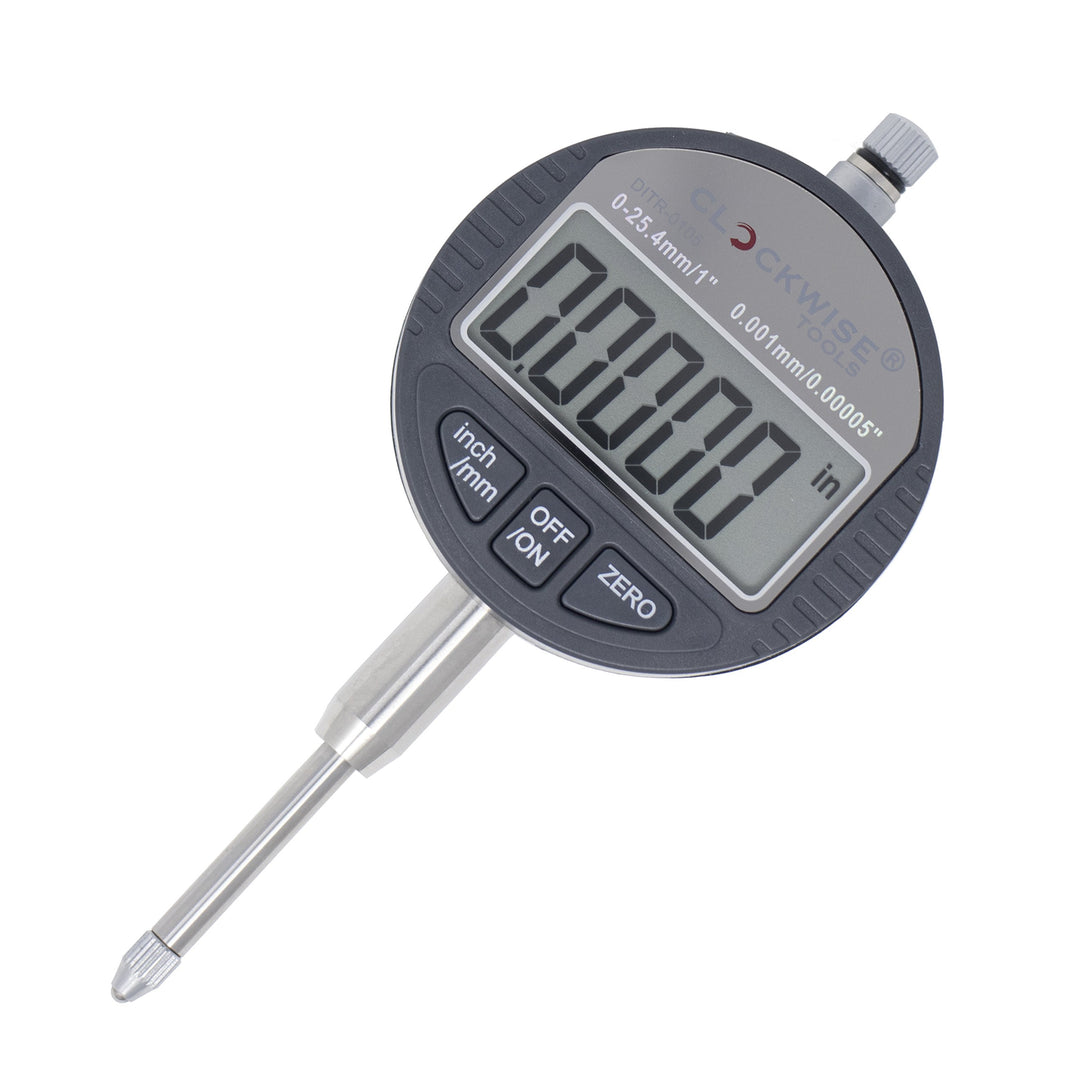 Clockwise Tools Digital Indicator, DITR-0105 0-1 Inch/2