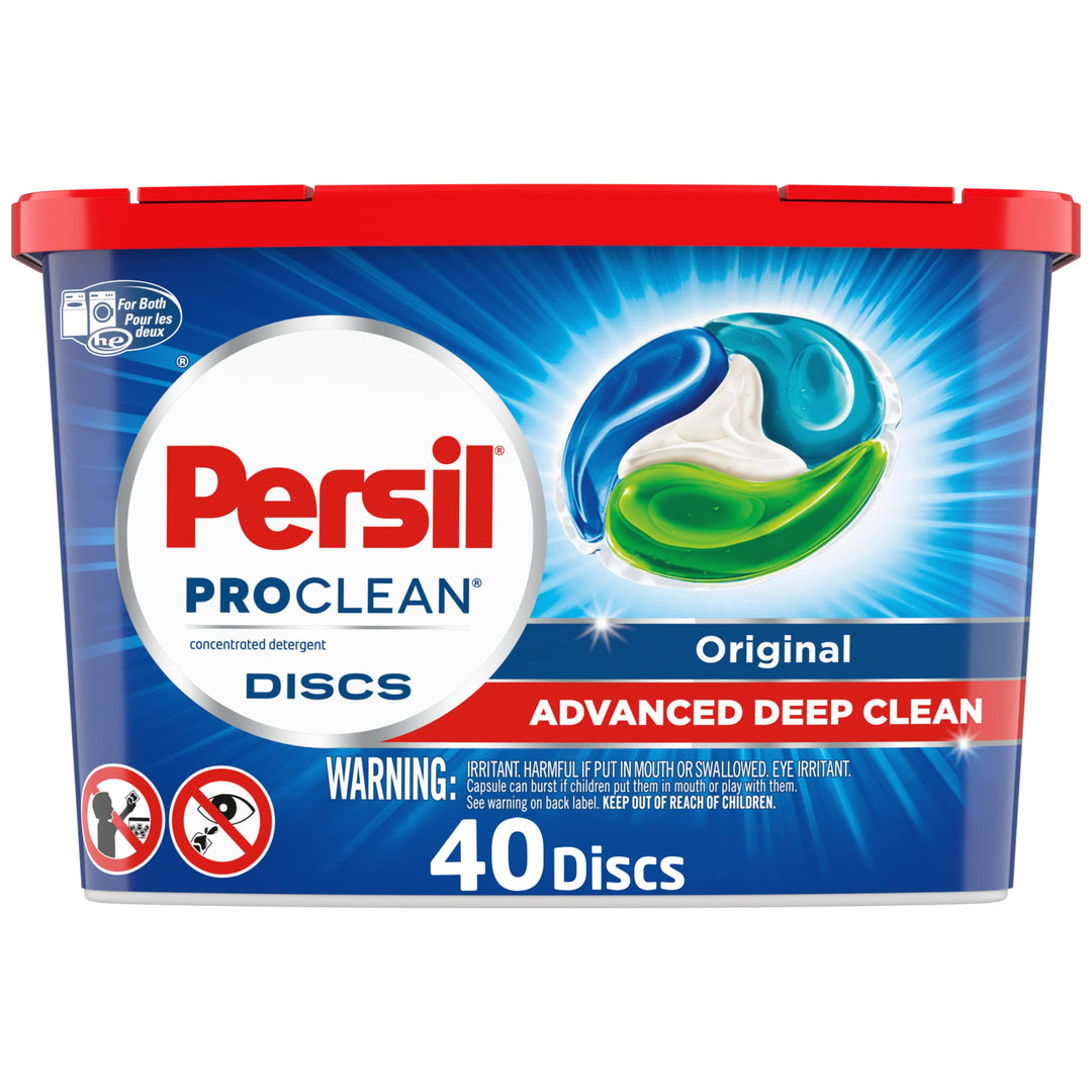 Discs Laundry Detergent Pacs, Original Scent, High Efficiency (HE) Compatible, Laundry Soap, 40 Count