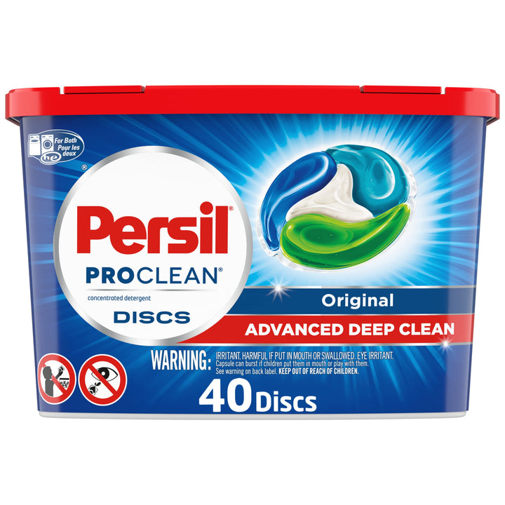 Discs Laundry Detergent Pacs, Original Scent, High Efficiency (HE) Compatible, Laundry Soap, 40 Count