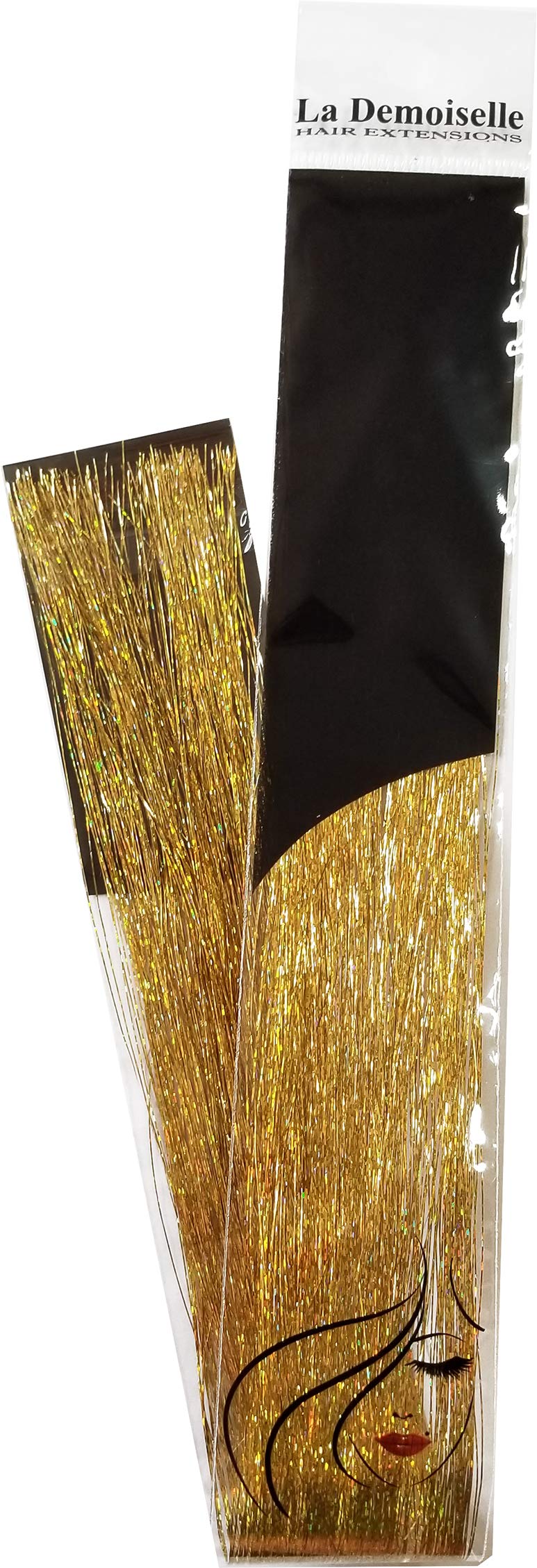 40 Hair Tinsel 100 Strands - Sparkling Gold
