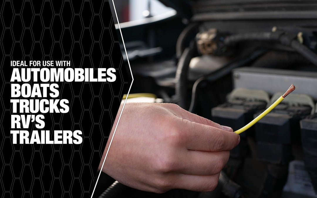 55671723 Primary Wire, 12-Gauge Bulk Spool, 100-Feet, Yellow