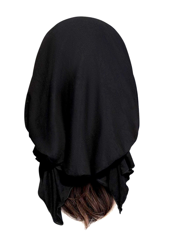 Black Headscarf Headscarves for Women Soft Cotton Pre-tied Bandana Headcovering Head Wear Headcover Chemo Cancer Tichel Friendly over 30 Colors (Black)