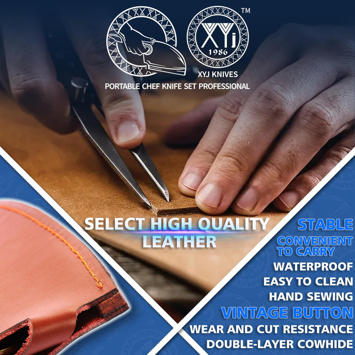 Knife Sheath for 5.5 inch Meat Cleaver Soft Leather Sheath with Belt Loop Good for Protect Fixed Blade &amp; Carry Out