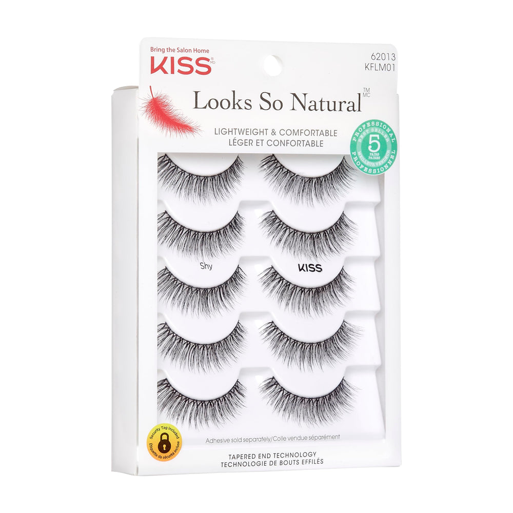 Kiss Looks So Natural Lash Multipack, Shy, 5 Pairs