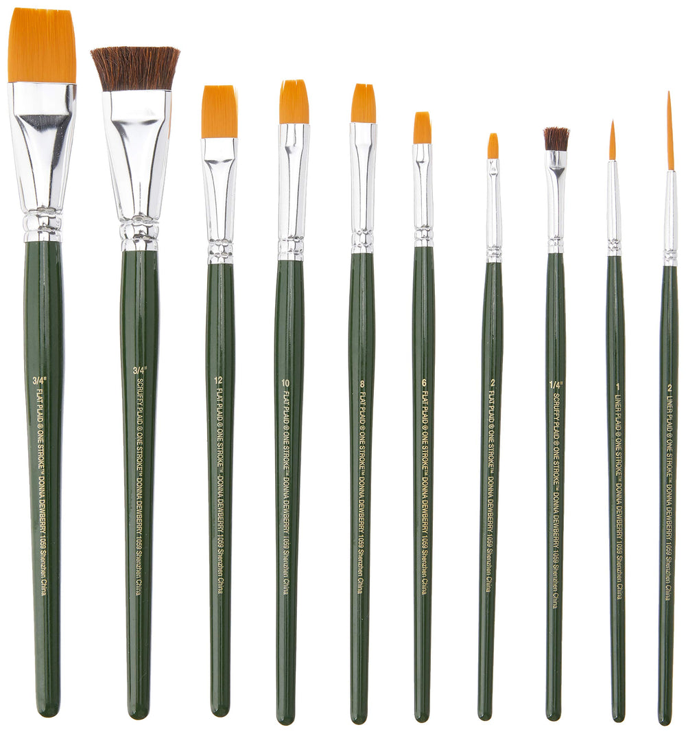 FolkArt One Stroke One Stroke Brush Set, 1059 (10-Pack)