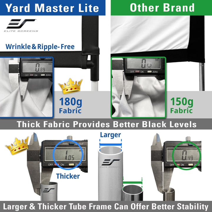 Elite Screens Yard Master Lite, 125-inch Outdoor Projec