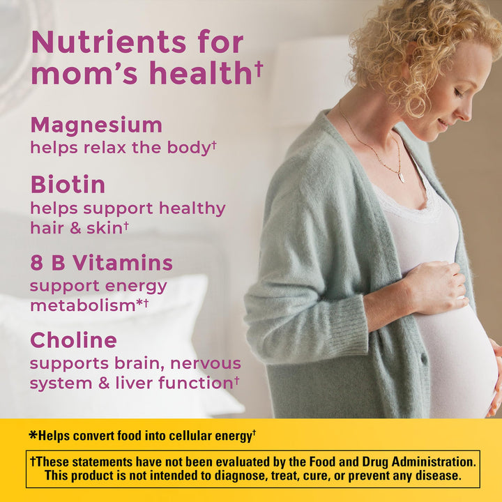 Prenatal Vitamin Softgels + Choline Capsules, Folic Acid + DHA + Choline, 60 Prenatal Vitamins for Women, 60 Choline Supplements Capsules, 60 Day Supply