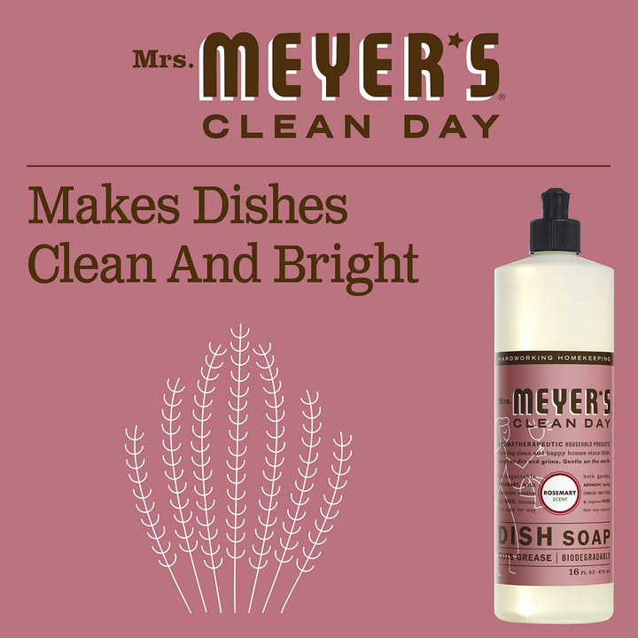 Mrs. Meyer&#39;s Liquid Dish Soap, Rosemary, 16 Flu
