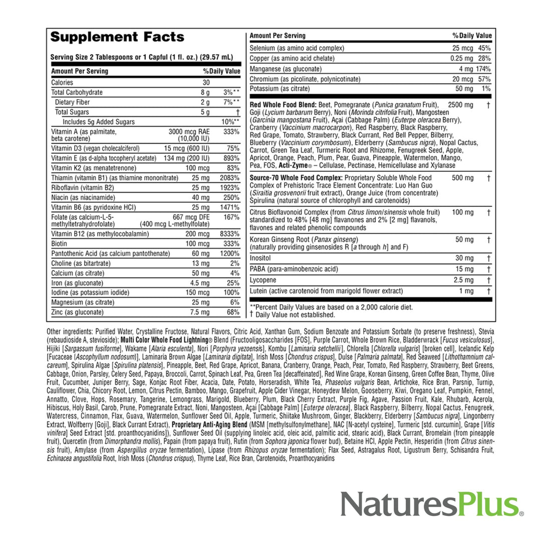 Natures Plus Source of Life RED Multivitamin Liquid - 3