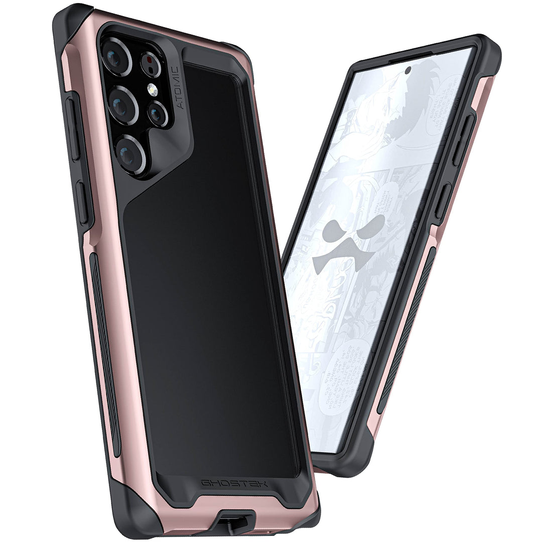 ATOMIC Slim Samsung Galaxy S22 Ultra 5G Case - Shockproof, S-Pen Access, Wireless Charging Compatible, Black