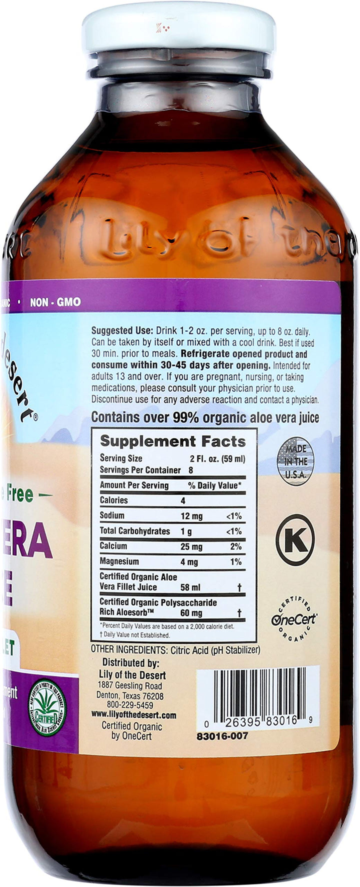 Lily Of The Desert Aloe Vera Juice, Preservative Free