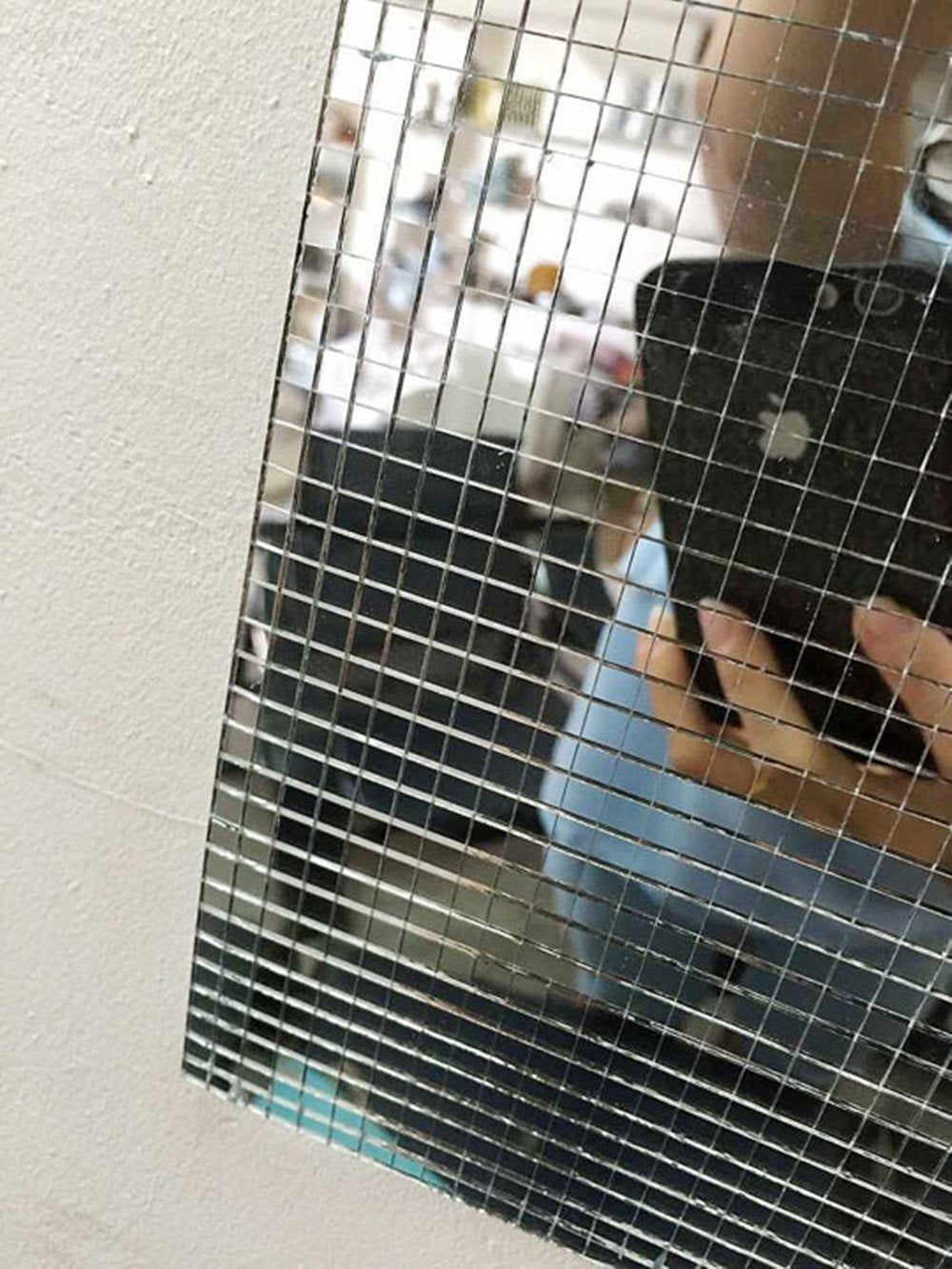 Glass Mosaic Tile,Mini Square Glass Mosaic Mirror Sheet Real Glass Self-Adhesive,Silver Glass Crafts