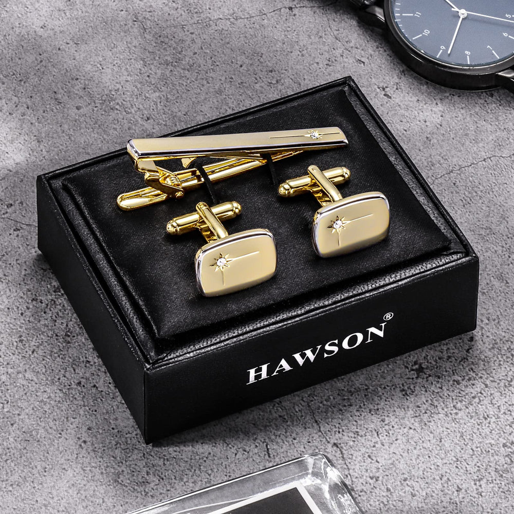 HAWSON Gold Tie Clip for Men, 2 inch /2.5inc Tie Clip w