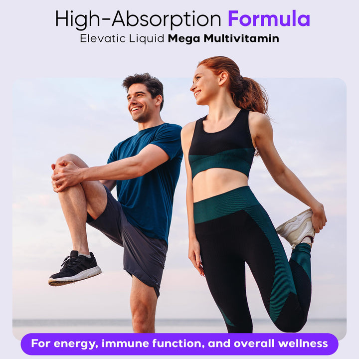 Mega Liquid Multivitamin | 32 Fl.oz (960ml) | Easy to Consume Daily Use Multivitamin Liquid | Nutrition &amp; Immune Support | Packed with Vital Nutrients for All