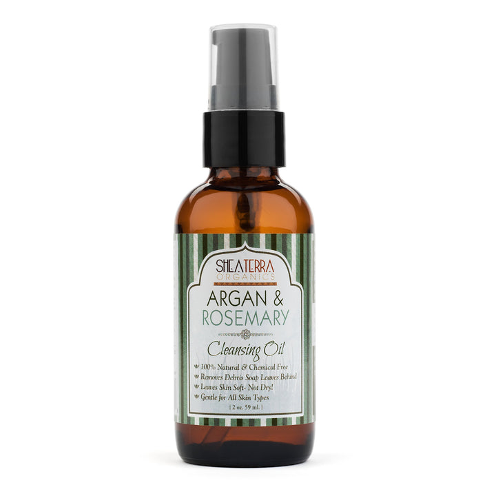 Argan &amp; Rosemary Cleansing Oil | Deep Pore Treatment, Bacteria Remover, Vitamin E Oil | All Skin Types - 2 oz