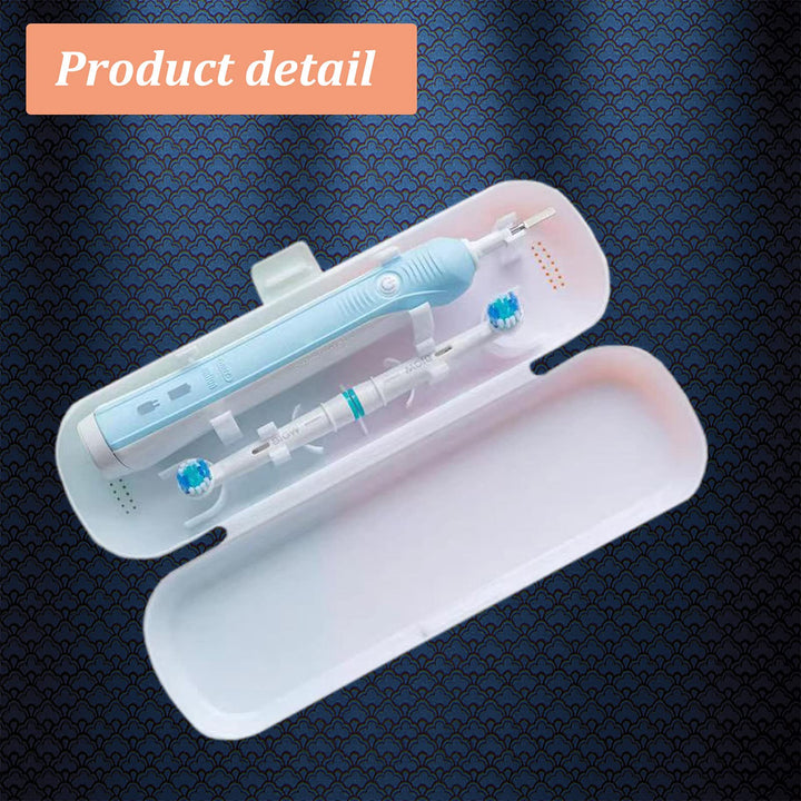 2 Pcs Electric Toothbrush Travel Case, Portable Travel Toothbrush Holder for Electric Toothbrush Set (White and Black)