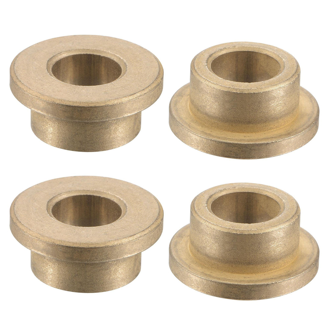 Flange Sleeve Bearings 10mm Bore 16mm OD 10mm Length 22mm Flange Dia 3mm Flange Thickness Sintered Bronze Self-Lubricating Bushing 4pcs