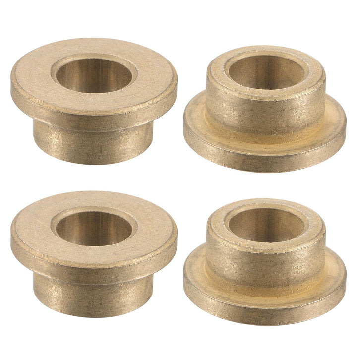 Flange Sleeve Bearings 10mm Bore 16mm OD 10mm Length 22mm Flange Dia 3mm Flange Thickness Sintered Bronze Self-Lubricating Bushing 4pcs
