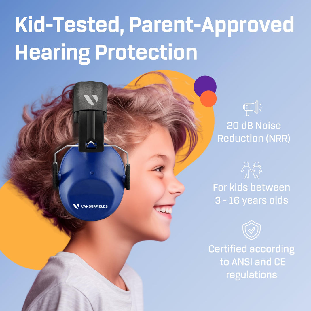 Kids Ear Protection, Noise Canceling Headphones Kids, Age 3-16, 26dB Noise Reduction, Ear Muffs for Kids, Kids Noise Cancelling Headphones, Earmuffs for Autism, Boys, Girls, Toddlers