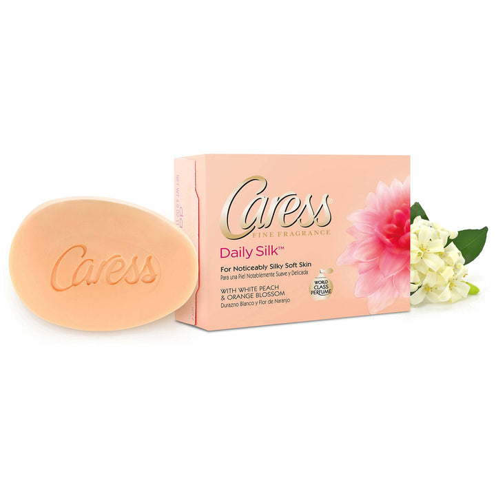 Beauty Bar Soap For Women, Daily Silk With Silk Extract and Floral Oil Essence Moisturizing Body Soap for Silky, Soft Skin, 3.75 oz, 2 Bath Bars