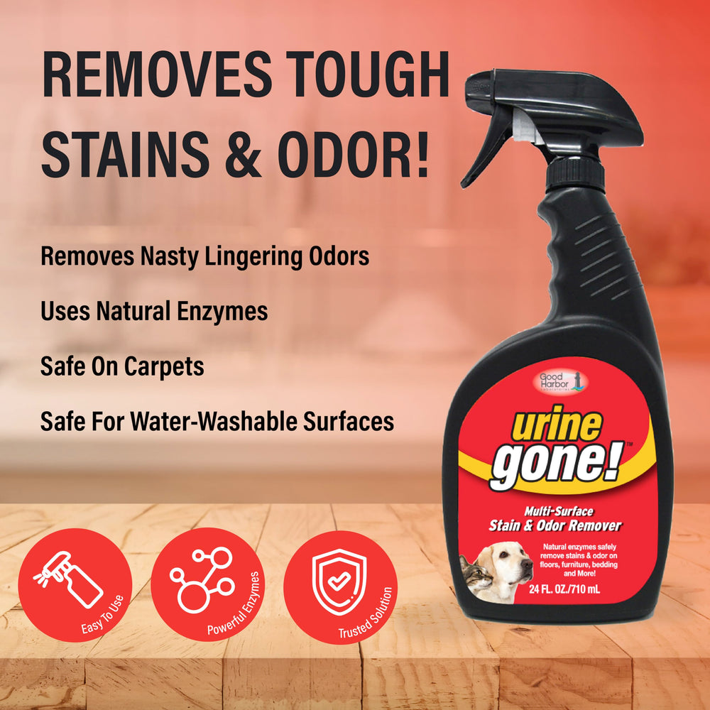 Stain & Odor Eliminator: Professional Strength Fast Acting, Enzyme Based Home Cleaning Solution for Carpet, Stain Remover for Cat Urine & Dog Pee