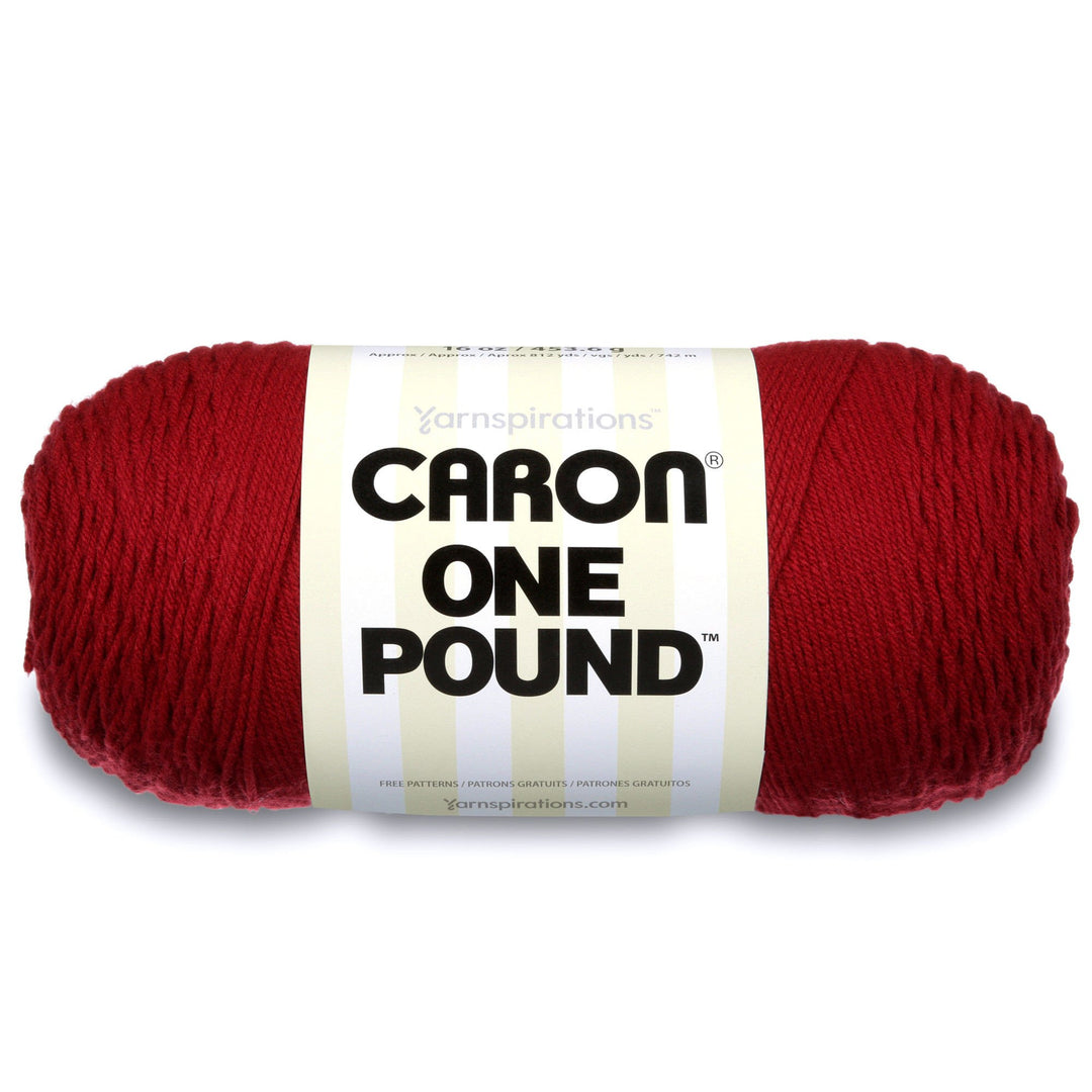 29401010562 One Pound Solids Yarn, 16oz, Gauge 4 Medium, 100% Acrylic - Claret- For Crochet, Knitting &amp; Crafting ( 1 Piece )