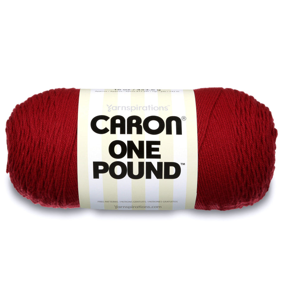 29401010562 One Pound Solids Yarn, 16oz, Gauge 4 Medium, 100% Acrylic - Claret- For Crochet, Knitting & Crafting ( 1 Piece )