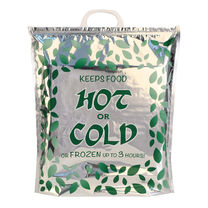 3 Hot Cold Food Bags, Large Size 16x18x6 inches, Reusable Insulated Thermal Cooler for Fruit/Meat/Vegetables, Ice-cold Beers &amp; Beverages | Keeps Frozen Up to 3 Hours