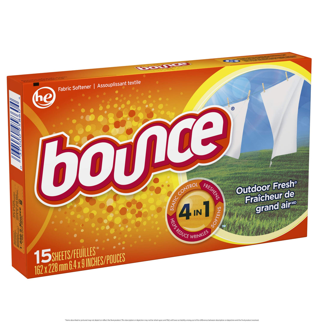 Bounce Outdoor Fresh Scented Fabric Softener Dryer Shee