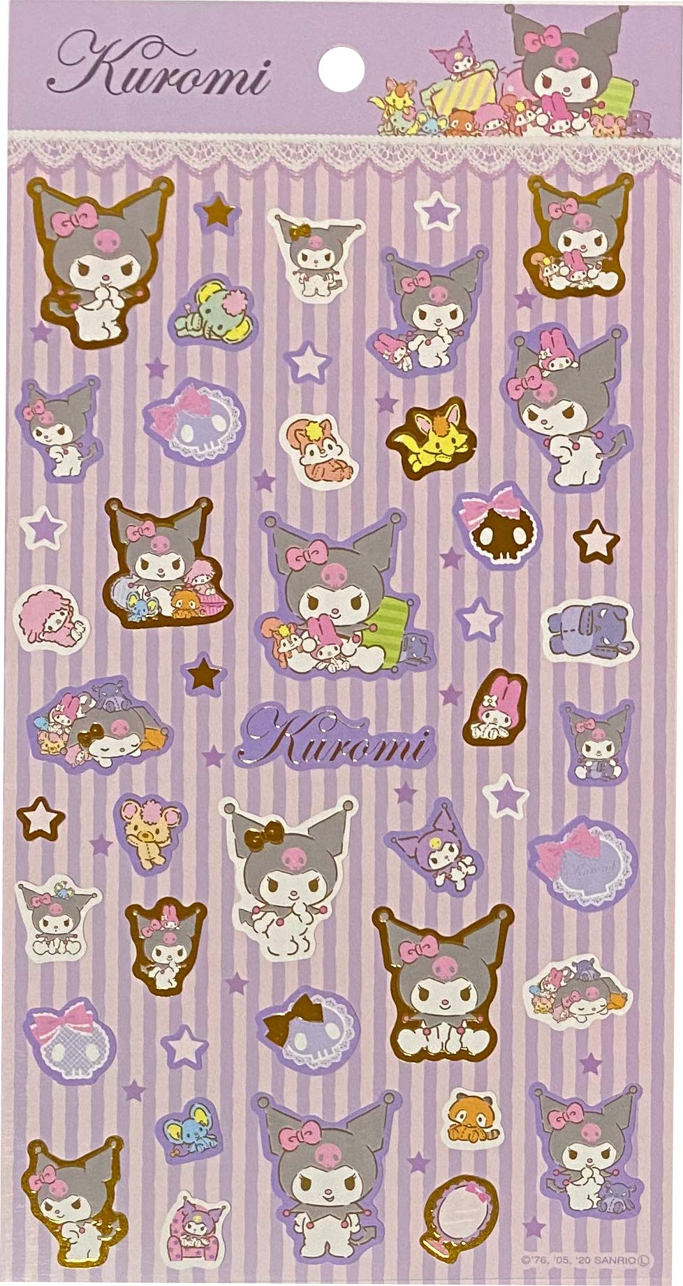 Sanrio Kuromi Pet Sticker Seal 1 Sheets 46 Pcs Decorati