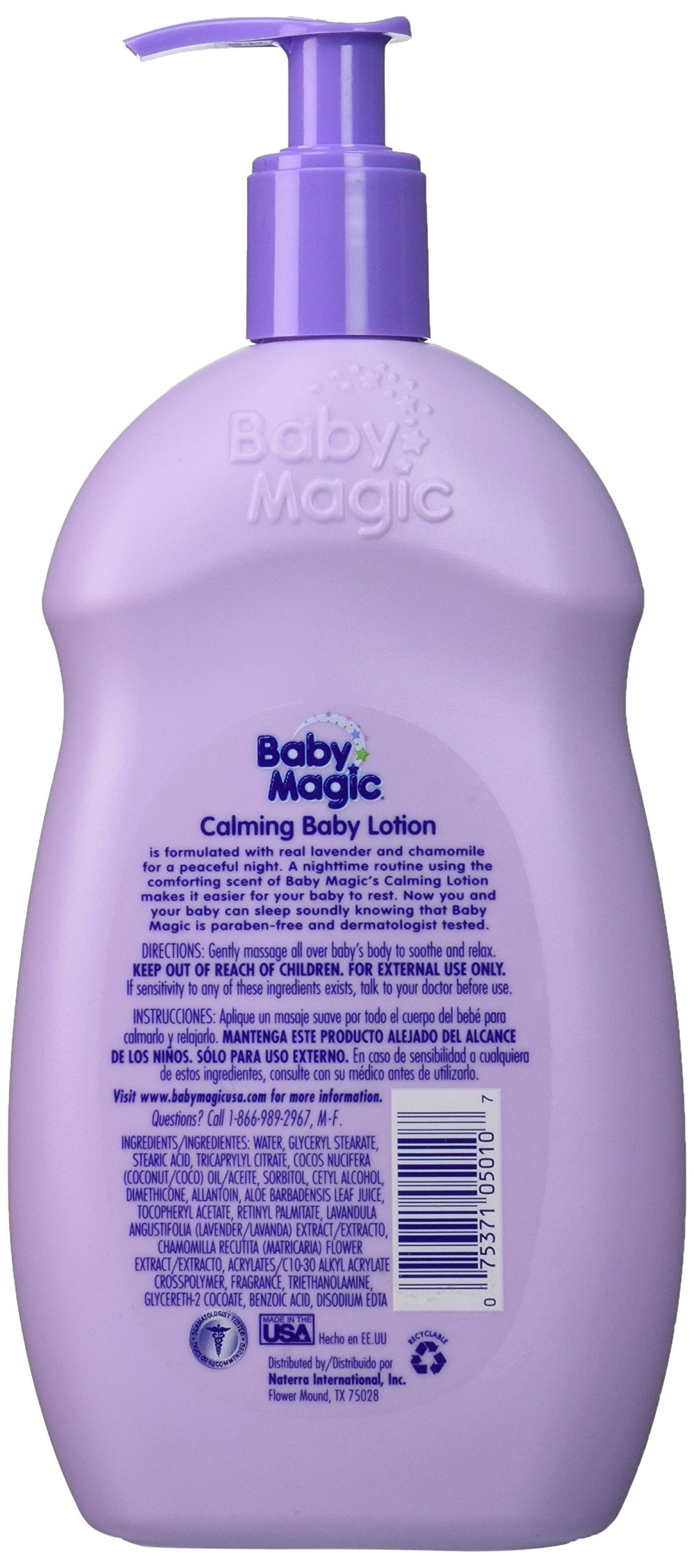 Calming Baby Lotion w/Lavender &amp; Chamomile: 16.5 OZ