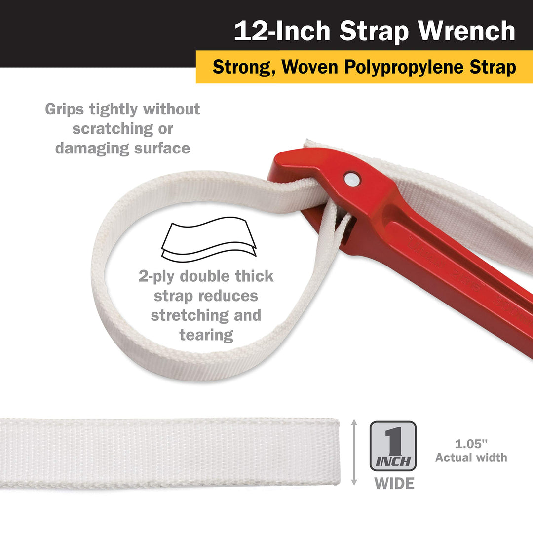 Titan 21315 12-Inch Strap Wrench, 12 Handle