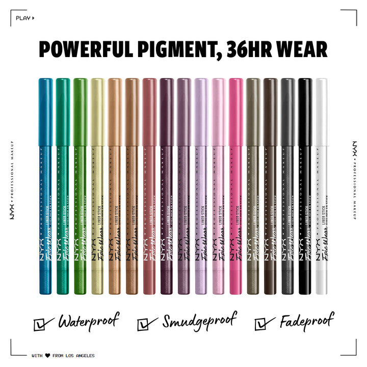 PROFESSIONAL MAKEUP Epic Wear Liner Stick, Long-Lasting Eyeliner Pencil - Turquoise Storm