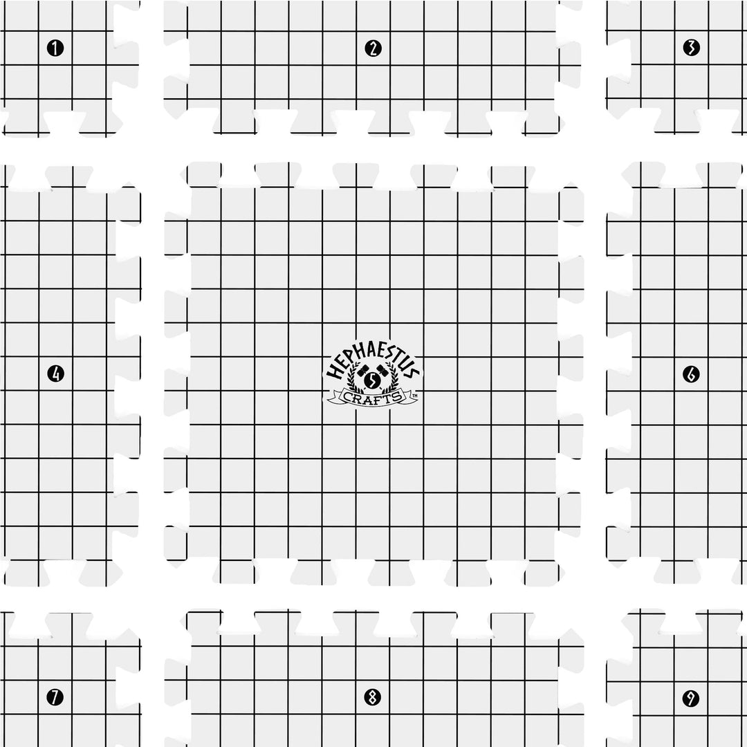 Crafts Blocking Mats for Knitting - Pack of 9 GRAY Blocking Boards with Grids for Needlepoint or Crochet. 150 T-pins