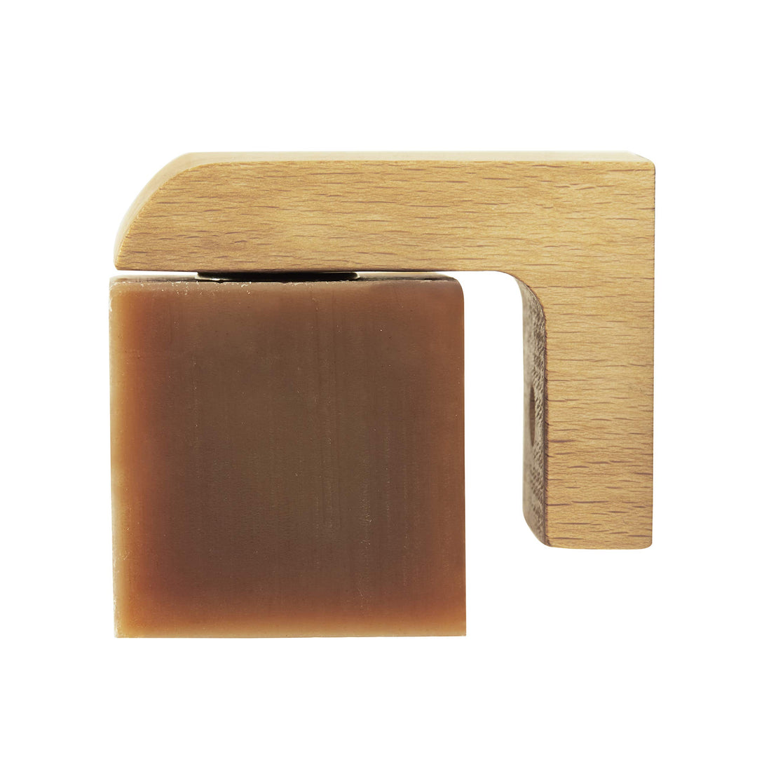 Professor Fuzzworthy Wood Air Dry Magnetic Soap Holder in-Shower Storage for Soaps &amp; Beard Shampoo Bars - No More Soggy Soaps - Wooden Soap Dish Dispenser Bath Kitchen &amp; Shower